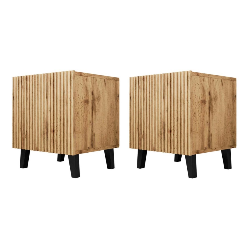 ΣΕΤ 2x Κομοδίνο VAMOS 52x45 cm wotan δρυς