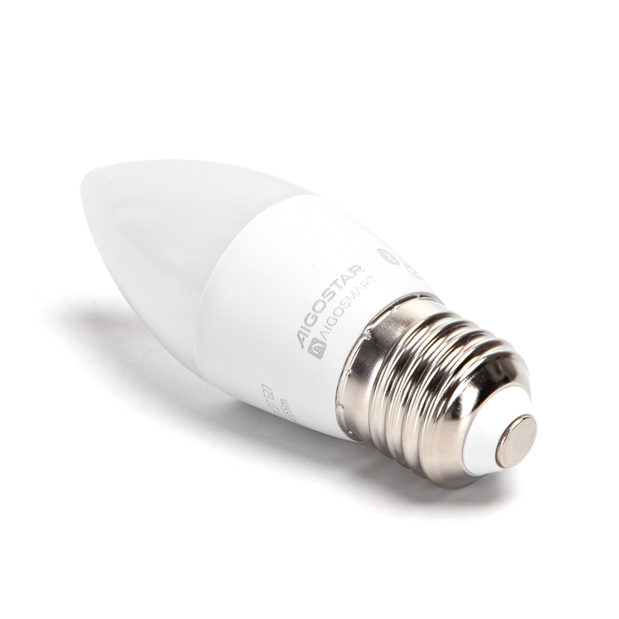 ΣΕΤ 2x Λάμπα LED RGBW Dimmable MESH Smart C37 E27/6,5W/230V 2700-6500K + τηλεχειριστήριο - Aigostar