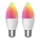 ΣΕΤ 2x Λάμπα LED RGBW Dimmable MESH Smart C37 E27/6,5W/230V 2700-6500K + τηλεχειριστήριο - Aigostar
