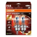 ΣΕΤ 2x Λάμπα αυτοκινήτου NIGHT BREAKER H4 P43t/60/55W/12V - Osram