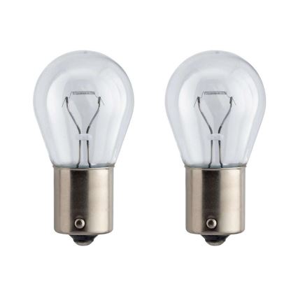 ΣΕΤ 2x Λάμπα αυτοκινήτου Philips VISION 12498B2 P21W BA15s/21W/12V