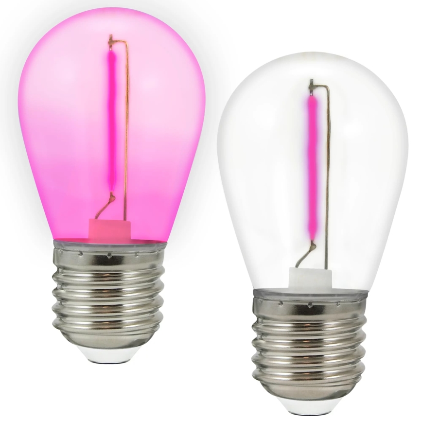 ΣΕΤ 2x Λάμπες LED PARTY E27/0,3W/36V μωβ