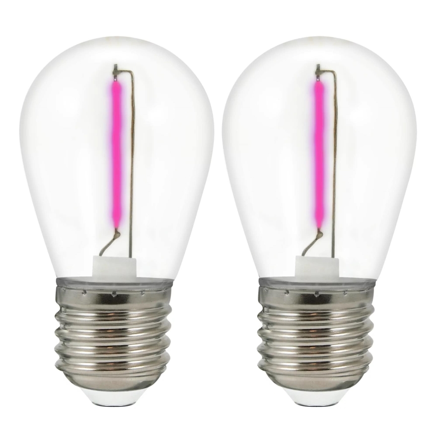 ΣΕΤ 2x Λάμπες LED PARTY E27/0,3W/36V μωβ