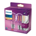 ΣΕΤ 2x Λάμπες LED VINTAGE Philips A60 E27/4,3W/230V 2700K