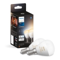 ΣΕΤ 2x Λαμπτήρας Dimming LED Philips Hue WHITE AMBIANCE P45 E14/5,1W/230V 2200-6500K