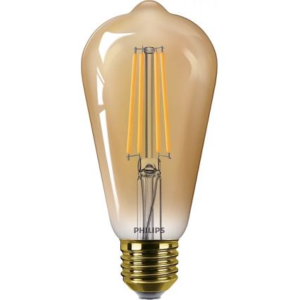 ΣΕΤ 2x Λαμπτήρας Dimming LED VINTAGE Philips ST64 E27/4,2W/230V 2200K