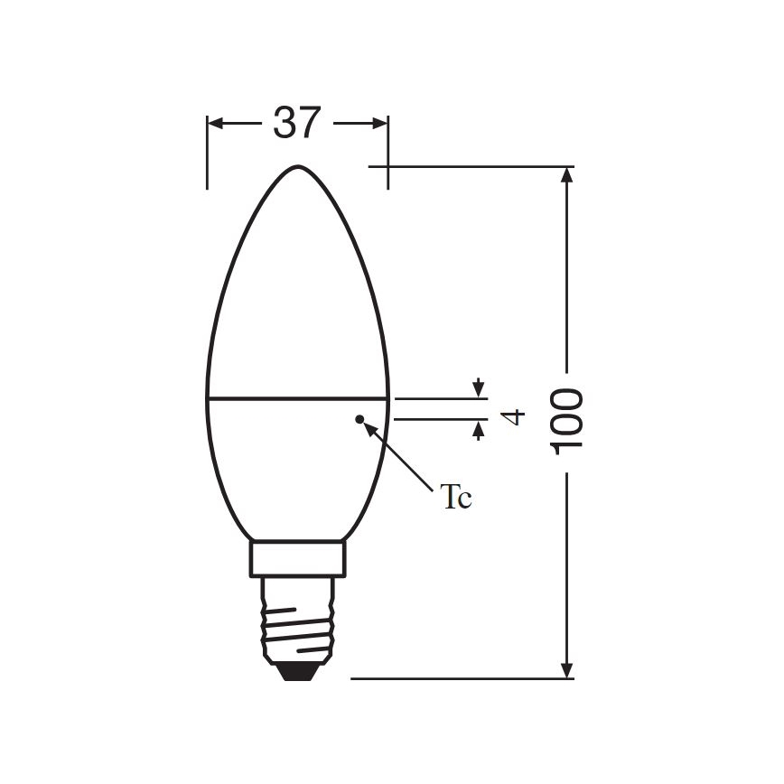 ΣΕΤ 2x Λαμπτήρας LED B35 E14/4,9W/230V 3000K - Osram