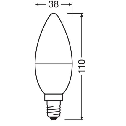 ΣΕΤ 2x Λαμπτήρας LED B38 E14/7,5W/230V 3000K - Osram