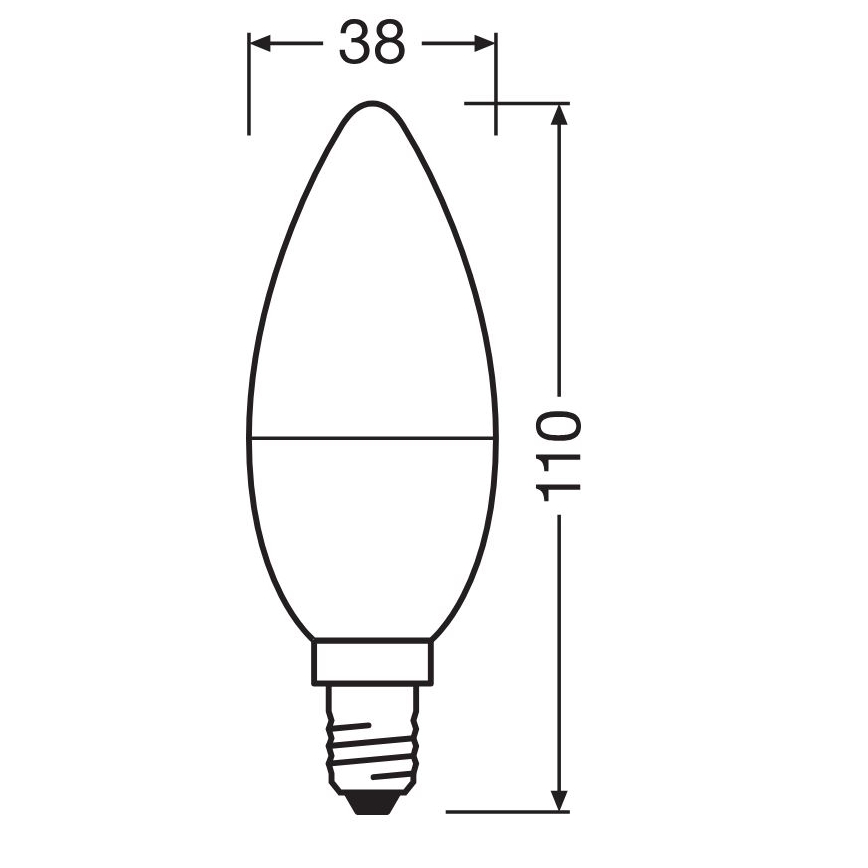 ΣΕΤ 2x Λαμπτήρας LED B38 E14/7,5W/230V 3000K - Osram