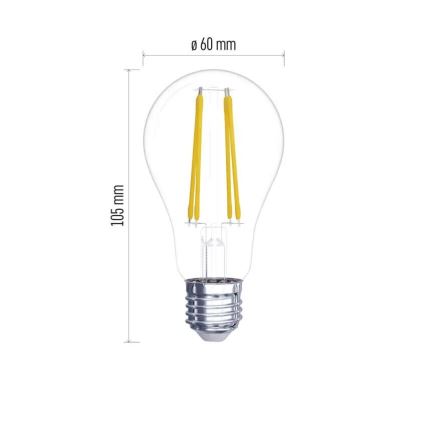 ΣΕΤ 2x Λαμπτήρας LED FILAMENT A60 E27/5,9W/230V 2700K