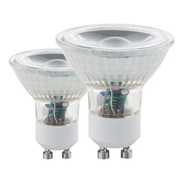 ΣΕΤ 2x Λαμπτήρας LED GU10/3,4W 3000K - Eglo 11475