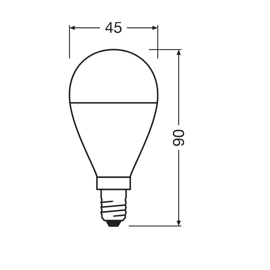 ΣΕΤ 2x Λαμπτήρας LED P45 E14/7W/230V 3000K - Osram