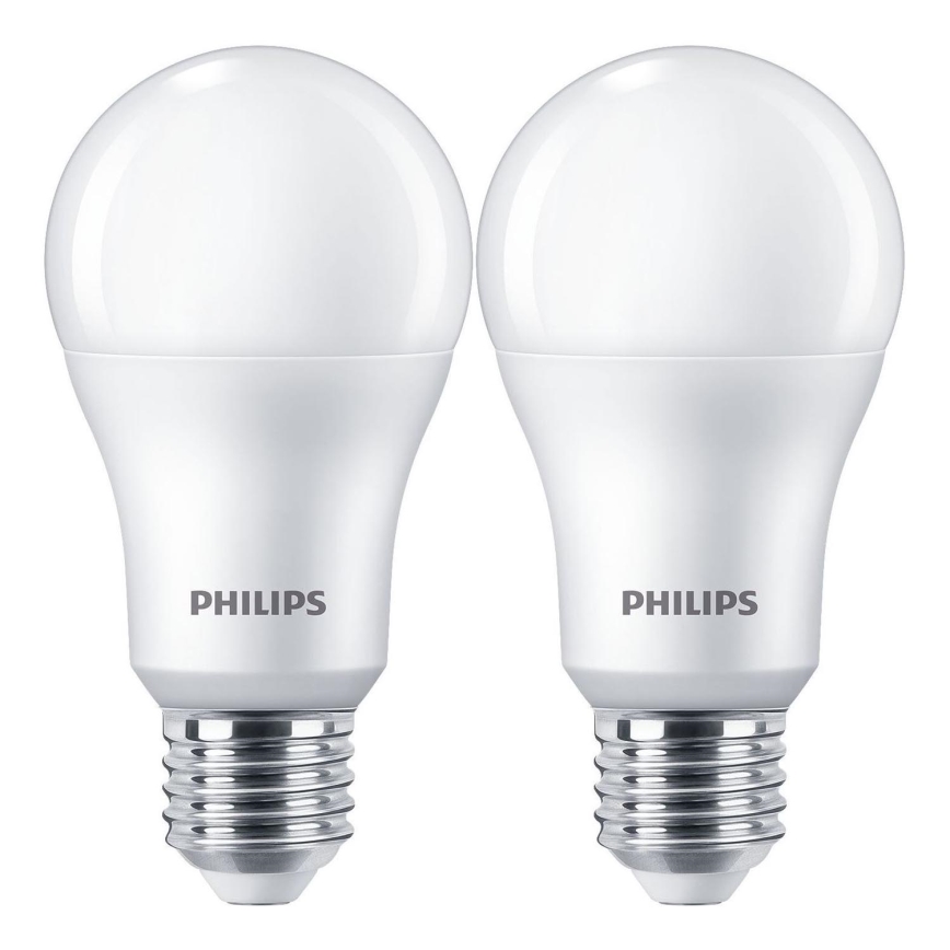 ΣΕΤ 2x Λαμπτήρας LED Philips A67 E27/13W/230V 4000K