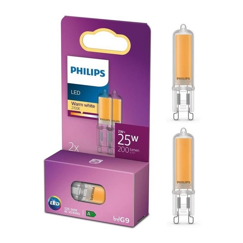 ΣΕΤ 2x Λαμπτήρας LED Philips G9/2W/230V 2700K