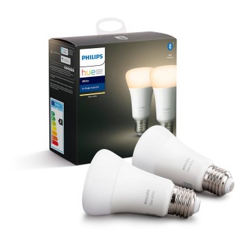 ΣΕΤ 2x Λαμπτήρες Dimmer LED Philips Hue WHITE E27/9W/230V 2700K