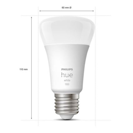 ΣΕΤ 2x λαμπτήρες LED Dimmable Philips Hue WHITE E27/9,5W/230V 2700K