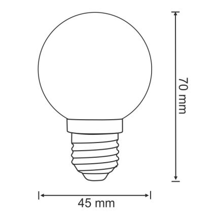 ΣΕΤ 2x Λαμπτήρες LED PARTY E27/0,5W/36V πράσινο