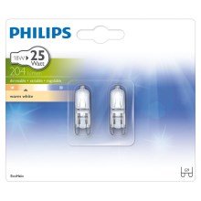 ΣΕΤ 2x Λαμπτήρες βαρέως τύπου Philips ECOHALO G9/18W/230V 2800K