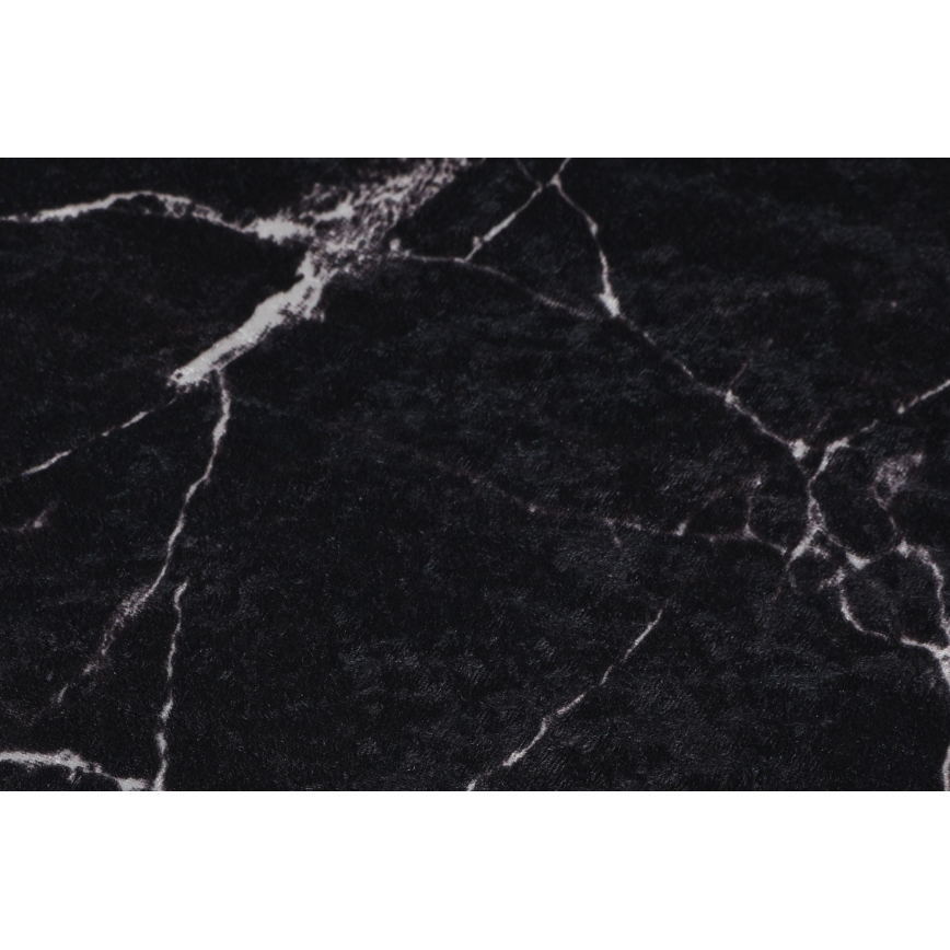 ΣΕΤ 2x Πατάκι μπάνιου MARBLE 50x60/60x100 cm μαύρο