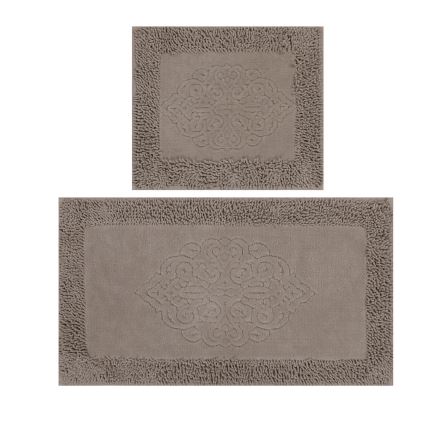 ΣΕΤ 2x Πατάκι μπάνιου PIANTE 60/100 cm καφέ