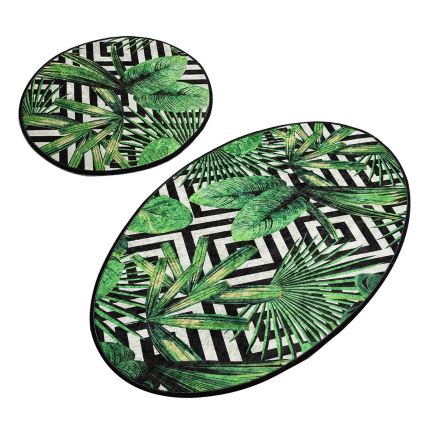 ΣΕΤ 2x Πατάκι μπάνιου TROPIC 60/100 cm πράσινο