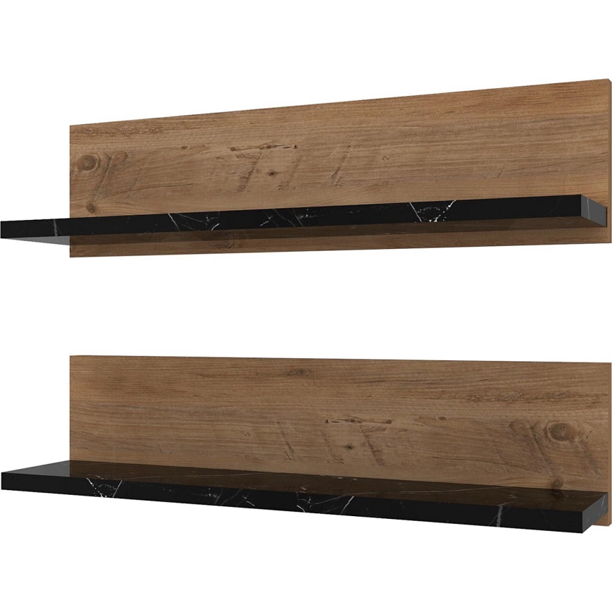Σετ 2x Ράφια SHELFIE πεύκο/μαύρο