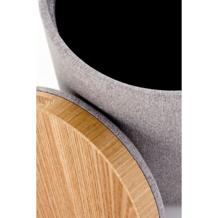 ΣΕΤ 2x Σκαμπό AVIKO διάμετρος 38/45 cm γκρι/μπεζ