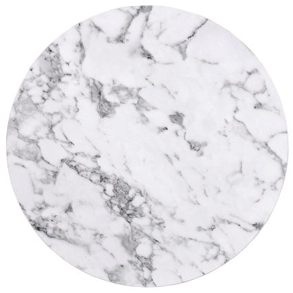 ΣΕΤ 2x Τραπεζάκι σαλονιού PAOLA διάμετρος 38/60 cm γκρι/μαρμάρινο μοτίβο