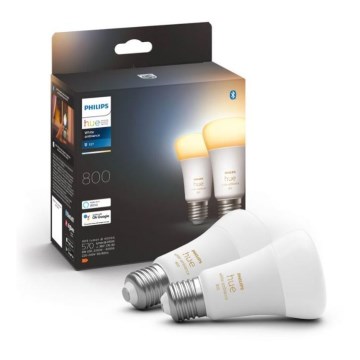 ΣΕΤ 2xLED Dimmable λαμπτήρες Philips Hue WHITE AMBIANCE E27/6W/230V 2200-6500K