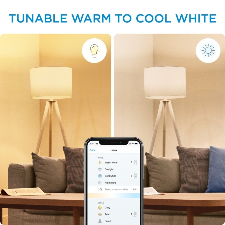 ΣΕΤ 2x Λαμπτήρας Dimming LED ST64 E27/7W/230V 2000-5000K CRI 90 Wi-Fi + τηλεχειριστήριο - WiZ