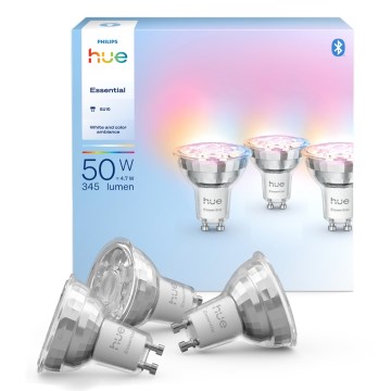 Σετ 3 ρυθμιζόμενων LED λαμπτήρων Philips Hue White And Color Ambiance Essential GU10/4,7W/230V 2200-6500K