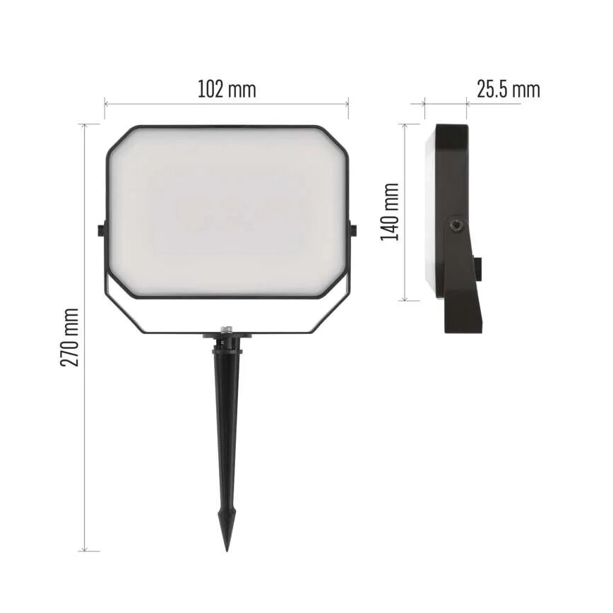 ΣΕΤ 3x LED RGBIC Dimming Εξωτερικού χώρου προβολέας GoSmart LED/14W/230V 3000-6500K IP65 Wi-Fi Tuya