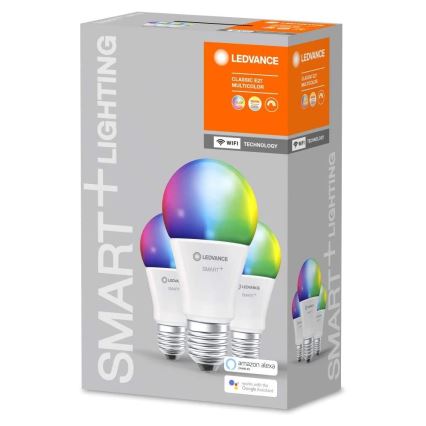 ΣΕΤ 3x LED RGBW Επιτραπέζια λάμπα με dimmer SMART+ E27/9,5W/230V 2700K-6500K Wi-Fi - Ledvance