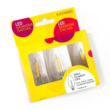 ΣΕΤ 3x LED Ανταλλακτική λάμπα CONE E10/20V/0,1A clear, Made in the EU