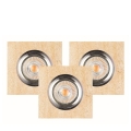 ΣΕΤ 3x LED Εντοιχιστό φωτιστικό VITAR 1xGU10/5W/230V CRI 90 σε χρώμα ψαμμίτης