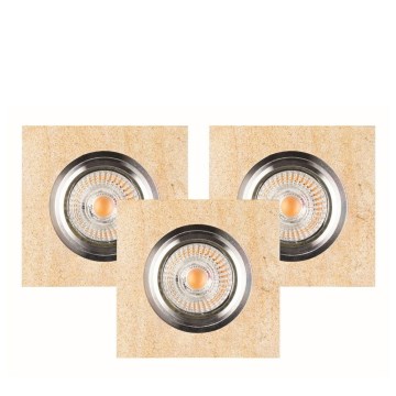 ΣΕΤ 3x LED Εντοιχιστό φωτιστικό VITAR 1xGU10/5W/230V CRI 90 σε χρώμα ψαμμίτης