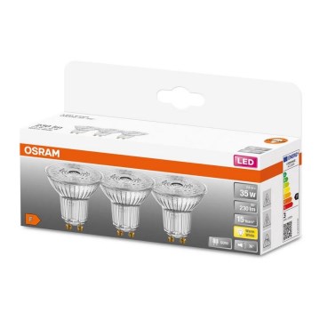 ΣΕΤ 3x LED Λάμπα PAR16 GU10/2,6W/230V 2700K - Osram