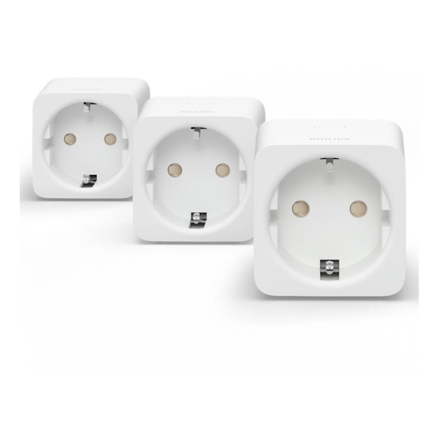 ΣΕΤ 3x Έξυπνη πρίζα Philips Hue Smart φις EU SCHUKO