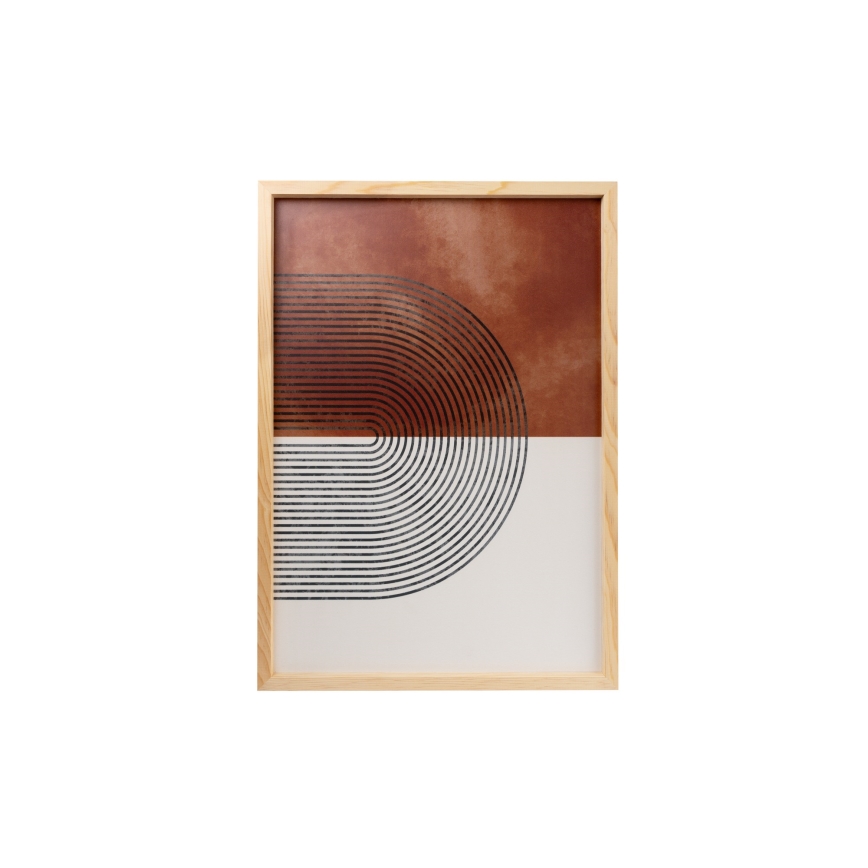 ΣΕΤ 3x Κορνίζα τοίχου 50x70 cm μπεζ/καφέ