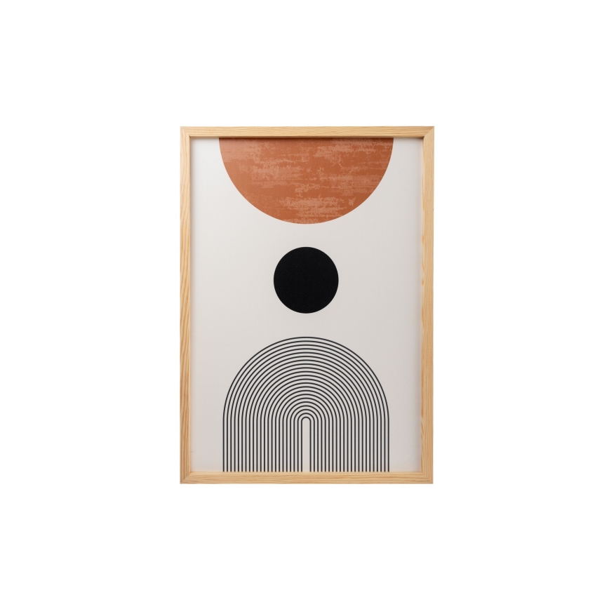 ΣΕΤ 3x Κορνίζα τοίχου 50x70 cm μπεζ/καφέ