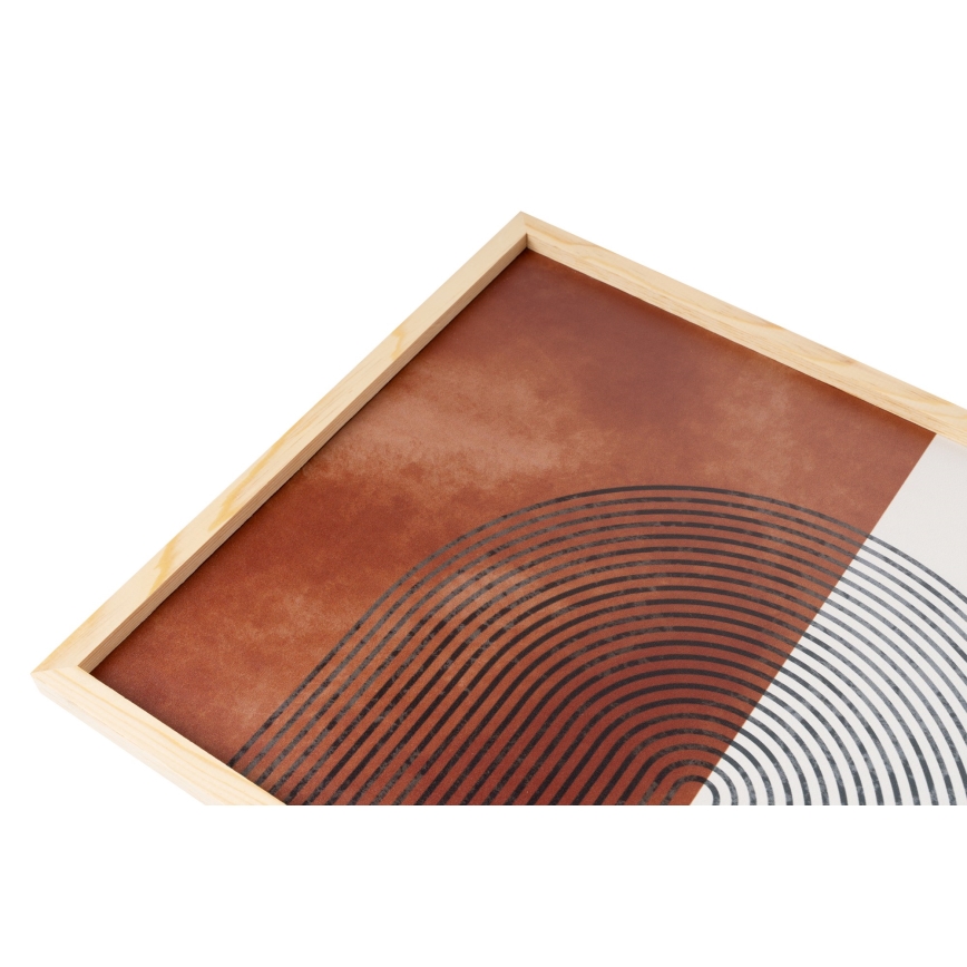 ΣΕΤ 3x Κορνίζα τοίχου 50x70 cm μπεζ/καφέ