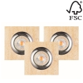ΣΕΤ 3x Κρεμαστό φωτιστικό οροφής LED VITAR 1xGU10/5W/230V sandstone – FSC πιστοποιημένο