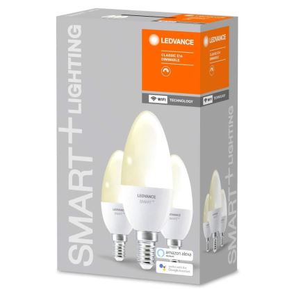 ΣΕΤ 3x Λάμπα Dimmer LED SMART+ E14/5W/230V 2700K Wi-Fi - Ledvance