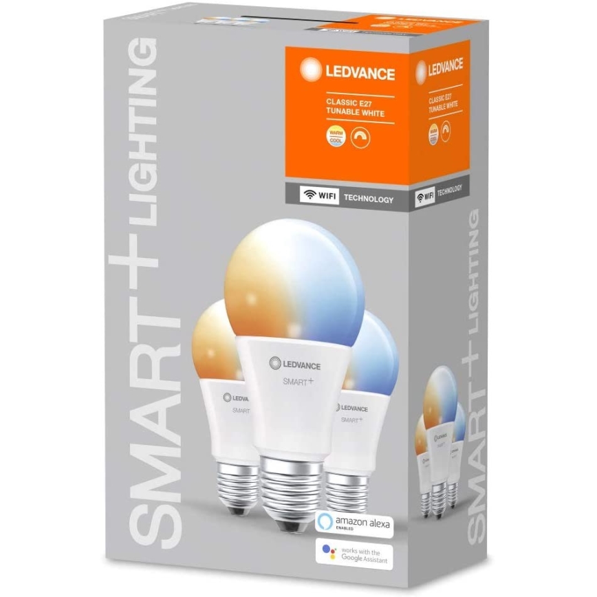 ΣΕΤ 3x Λάμπα Dimmer LED SMART+ E27/9,5W/230V 2700K-6500K Wi-Fi - Ledvance