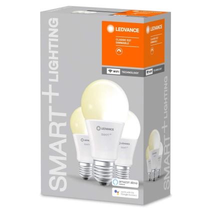 ΣΕΤ 3x Λάμπα Dimmer LED SMART+ E27/9,5W/230V 2700K Wi-Fi - Ledvance