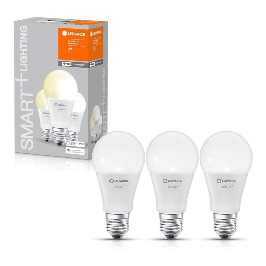 ΣΕΤ 3x Λάμπα Dimmer LED SMART+ E27/9,5W/230V 2700K Wi-Fi - Ledvance