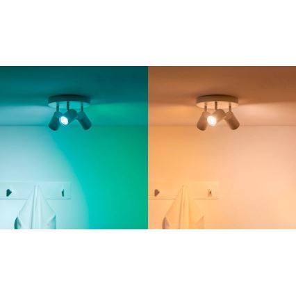ΣΕΤ 3x Λάμπα LED RGBW Dimmable PAR16 GU10/4,7W/230V 2200-6500K Wi-Fi - WiZ