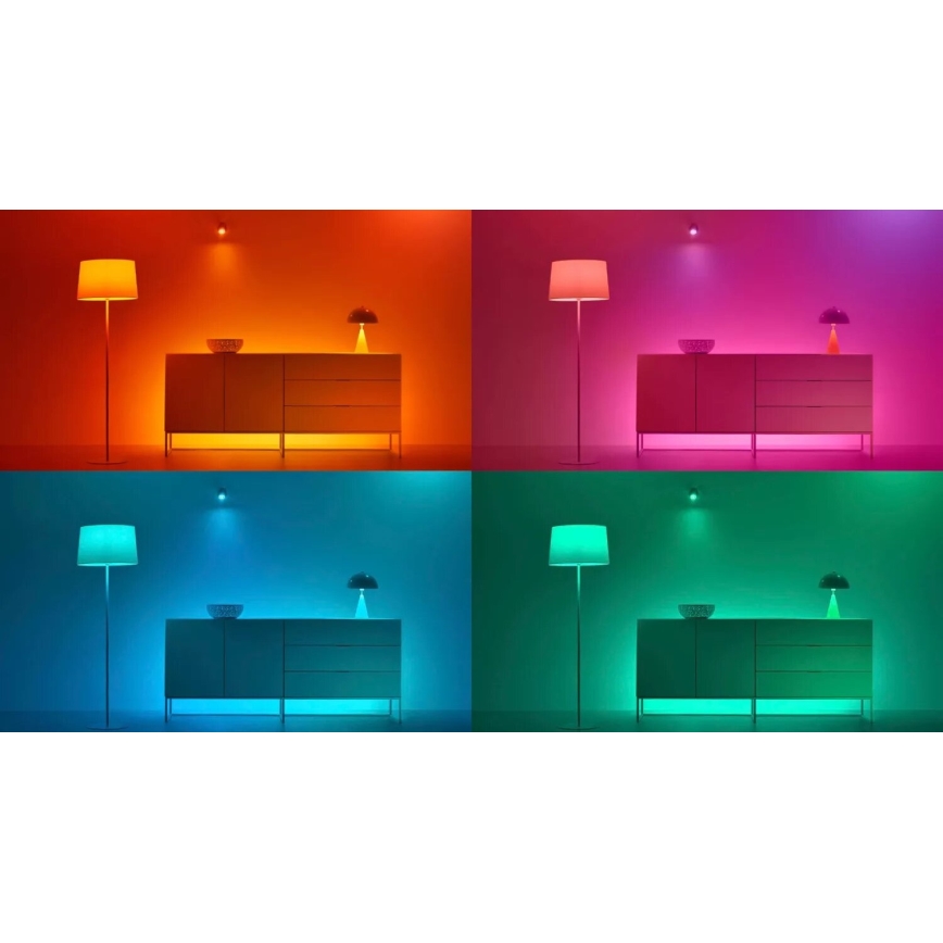 ΣΕΤ 3x Λάμπα LED RGBW Dimmable PAR16 GU10/4,7W/230V 2200-6500K Wi-Fi - WiZ