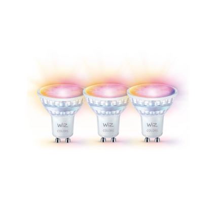 ΣΕΤ 3x Λάμπα LED RGBW Dimmable PAR16 GU10/4,7W/230V 2200-6500K Wi-Fi - WiZ