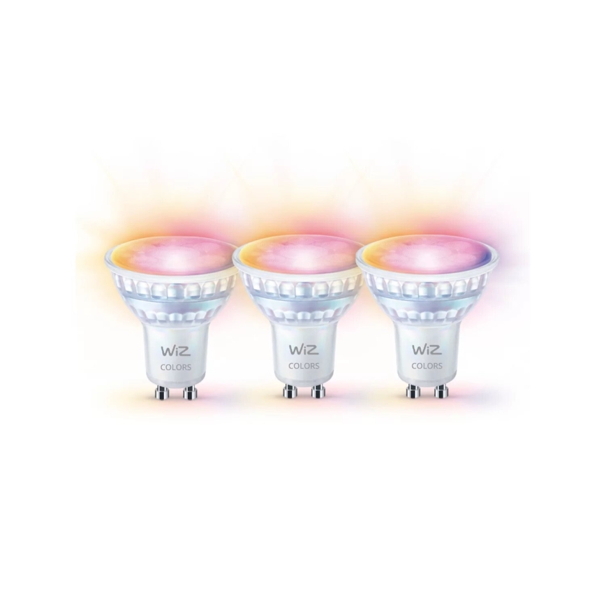ΣΕΤ 3x Λάμπα LED RGBW Dimmable PAR16 GU10/4,7W/230V 2200-6500K Wi-Fi - WiZ